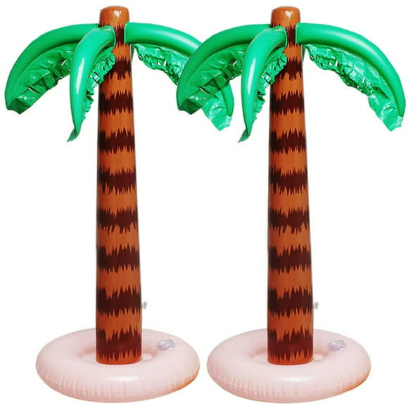 LUOEM Inflatable Palm Trees Swimming Pool Float Hawaiian Luau Party Decoration Beach Party Favors 